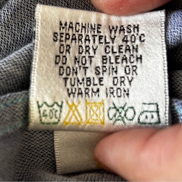 Bugatchi men’s Medium Uomo Ombre Blue Button up Shirt Long Sleeve Linen Blend - Picture 6 of 10